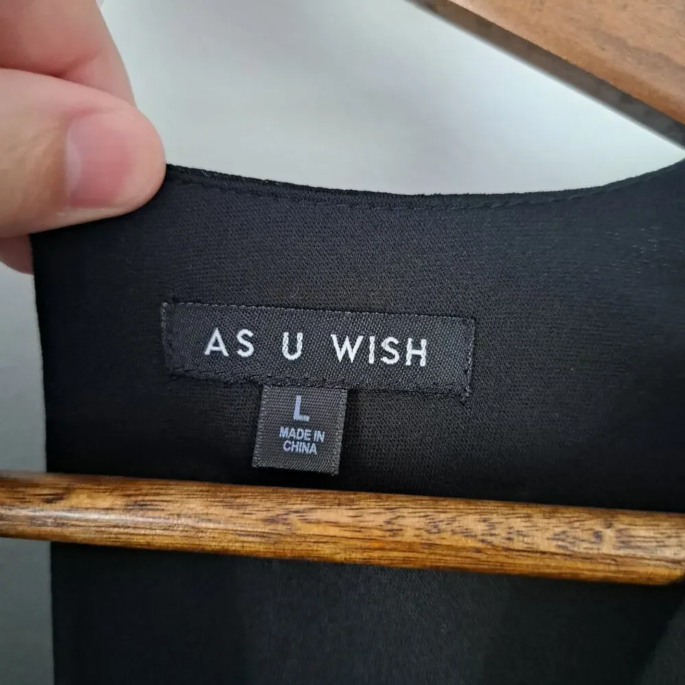 As U Wish Black and Sliver Knee Length Party Dress Women's Large - Picture 7 of 8